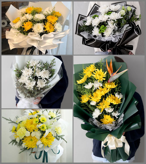 山东莱芜莱城区大王庄镇温家庄村白事花束代送